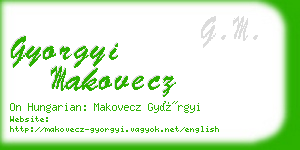 gyorgyi makovecz business card